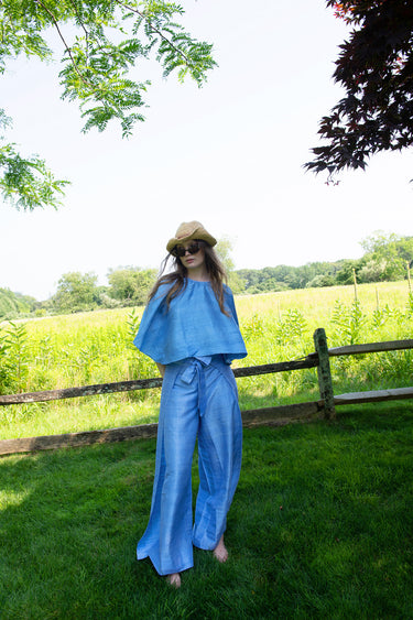 Cricket Flutter Sleeve Top | Silk Dupioni
