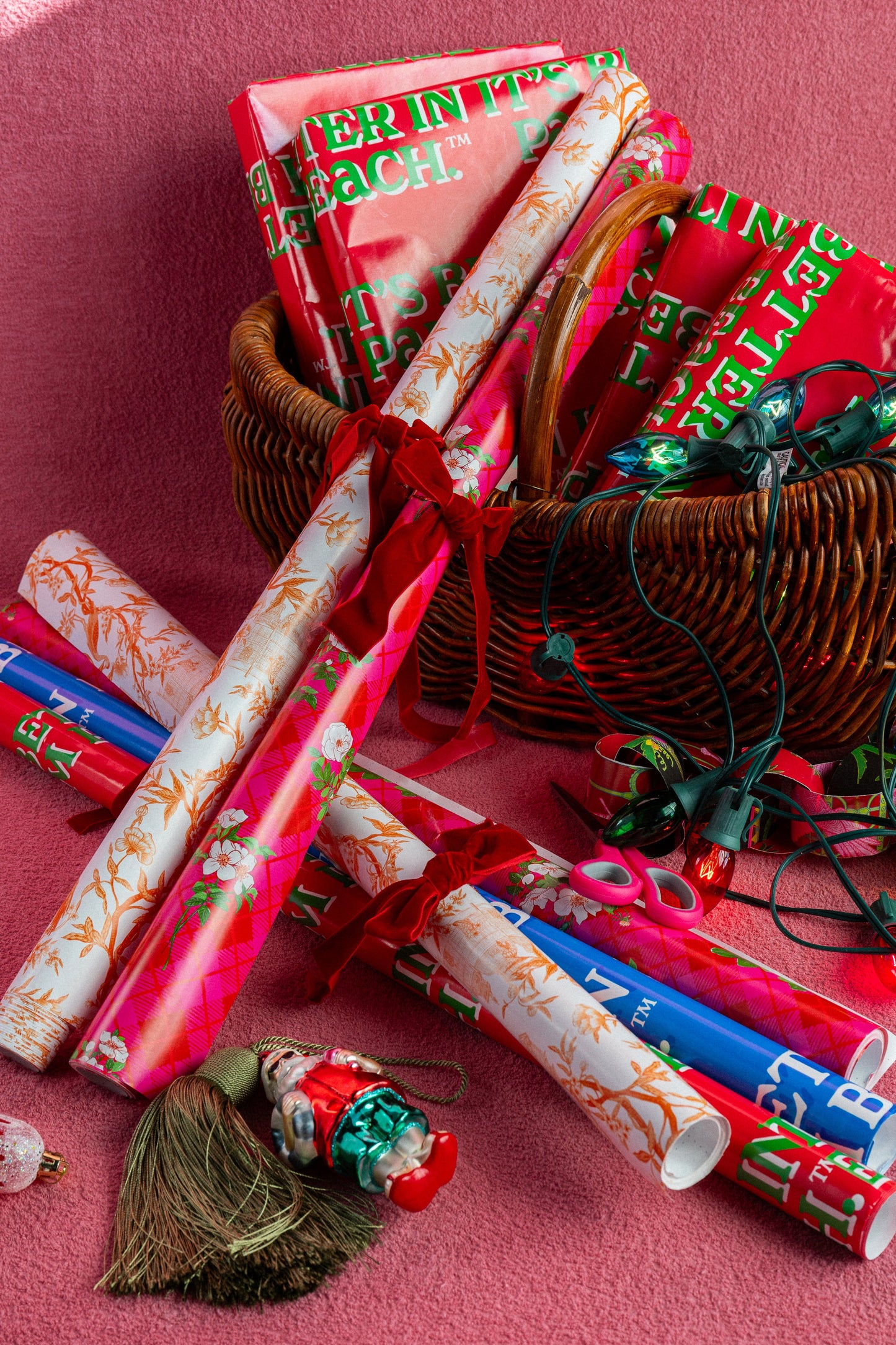 Cranes Persimmon Gift Wrap