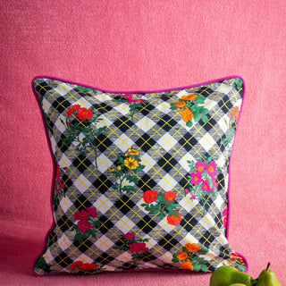 Reversible Throw Pillow | Cotton Percale Coniglio Palm Beach
