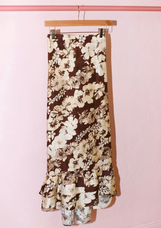 Cinch Back Midi Skirt | Silk Dupioni