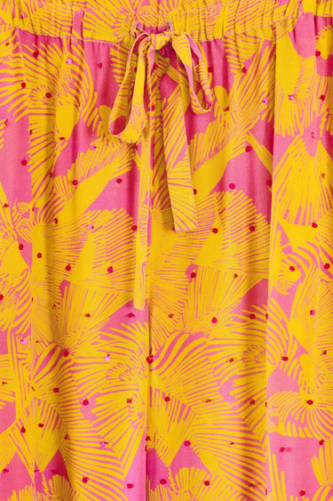 Beach Pant | Silk Crepe de Chine Coniglio Palm Beach