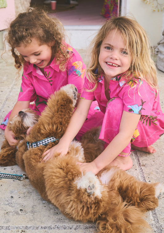 Kids Mimi Button Down | Swiss Dot