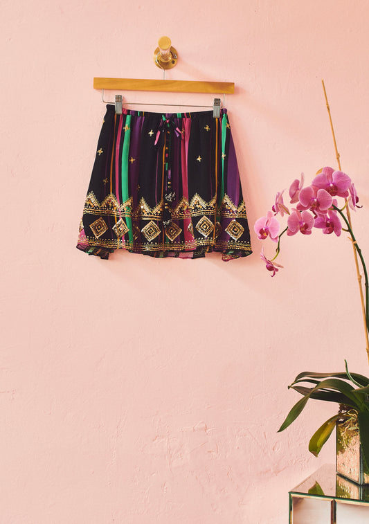 Swing Micro Mini Skirt | Silk