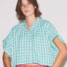 Cropped Cocoon Top | Gingham Coniglio Palm Beach