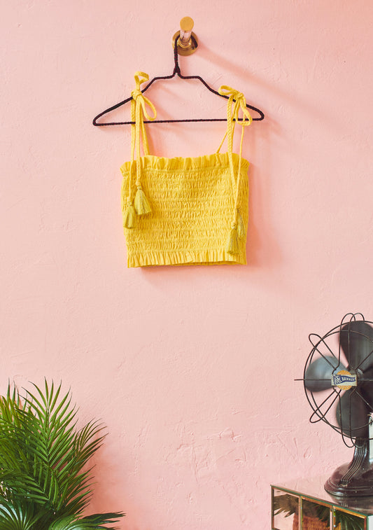 Smocked Tube Top | Cotton Poplin