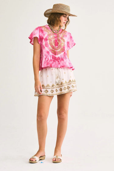 Manalapan Top | Cotton Cambric Coniglio Palm Beach