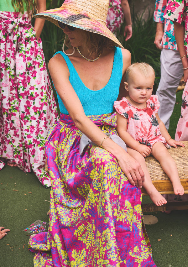 Atlantic Maxi Ball Skirt | Silk Dupioni