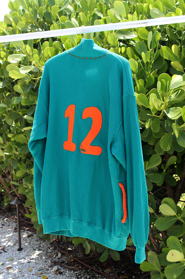 Miami Dolphins Waffle Quarter Zip | Cotton Jersey