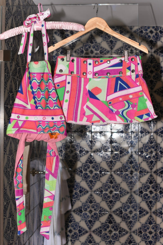 Flagpole Snap Micro Mini Skirt | Velour Terry