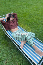 Gabrielle Adjustable Waist Button Pant | Silk Dupioni