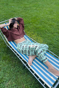 Gabrielle Adjustable Waist Button Pant | Silk Dupioni