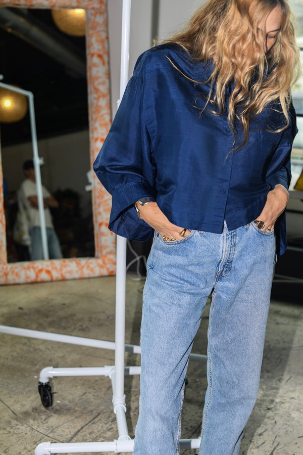 Everglades Crop Top | Silk Dupioni