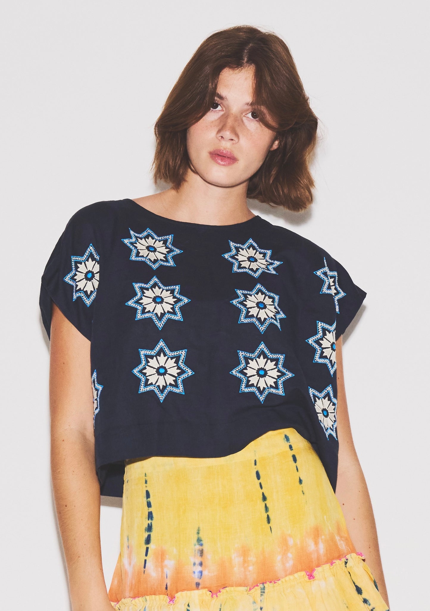 Embroidered Eve Crop Top