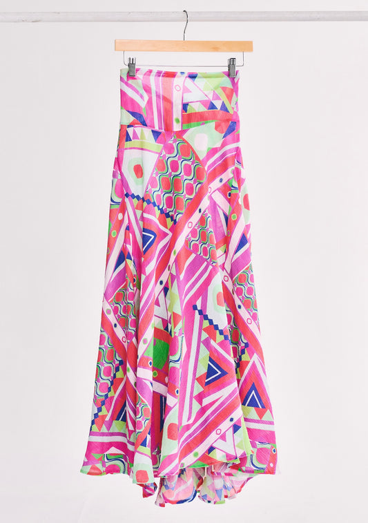 Adjustable Maxi Bustle Skirt | Crinkle Cotton