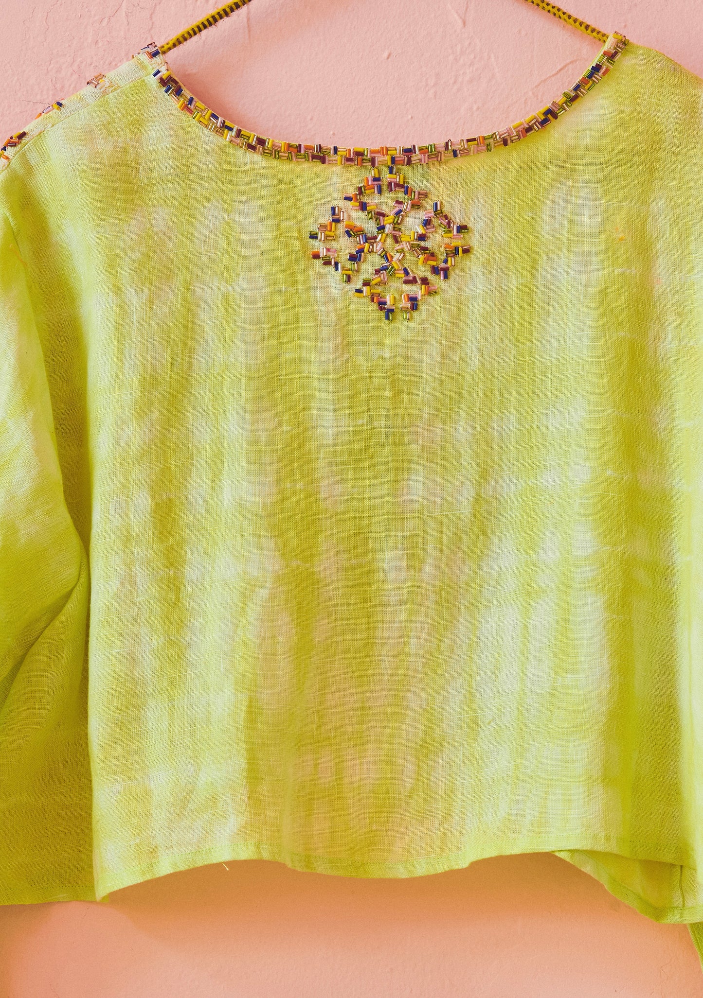Beaded Crop Top | Linen