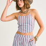 Reed Tie Top | Cotton Coniglio Palm Beach