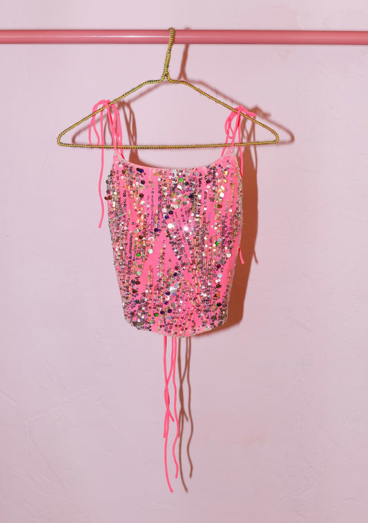 Reed Tie Top | Sequin