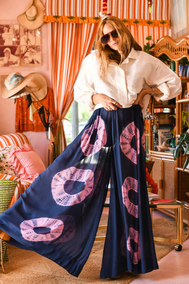 Exaggerated Wide Leg Esplanade Pant | Viscose Georgette Coniglio Palm Beach