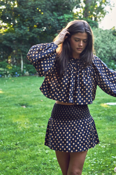Smocked Mini Skirt | Swiss Dot