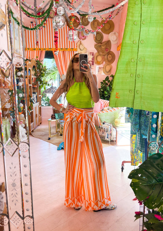 Two Panel Wrap Pant | Crinkle Cotton
