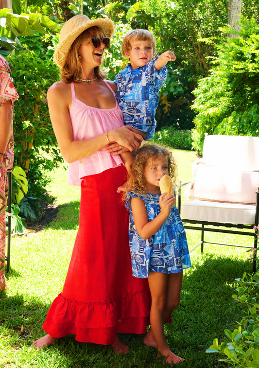 Cinch Back Midi Skirt | Silk Dupioni