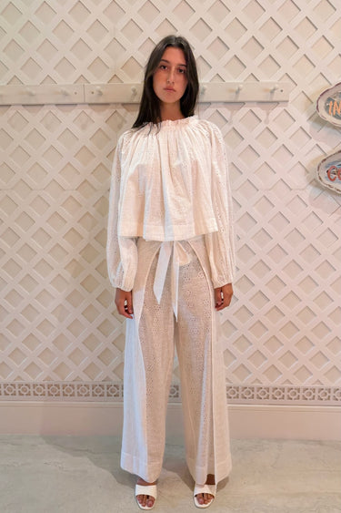 Worth Crop Top | Cotton Eyelet