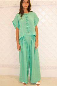Banyan Pleated Snap Pant | Linen