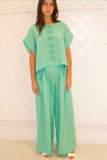 Banyan Pleated Snap Pant | Linen