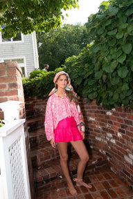 Gogo Cinch Back Mini Skirt | Silk Dupioni