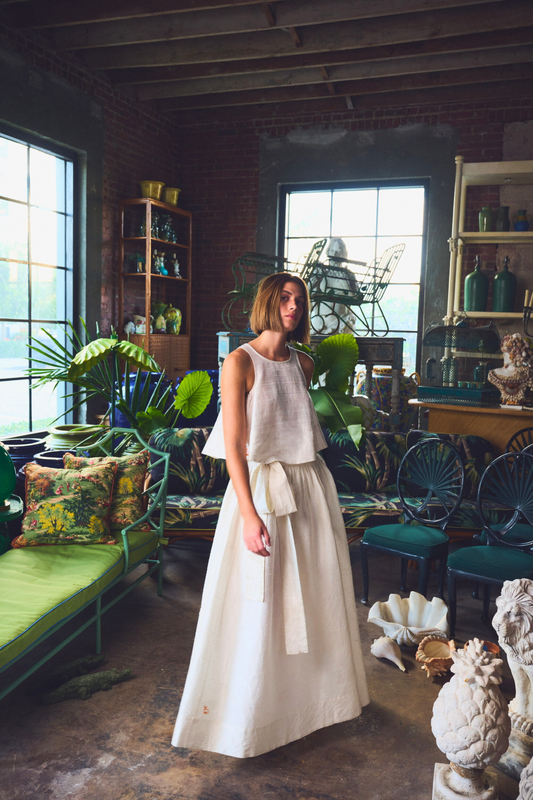 Atlantic Maxi Ball Skirt | Silk Dupioni