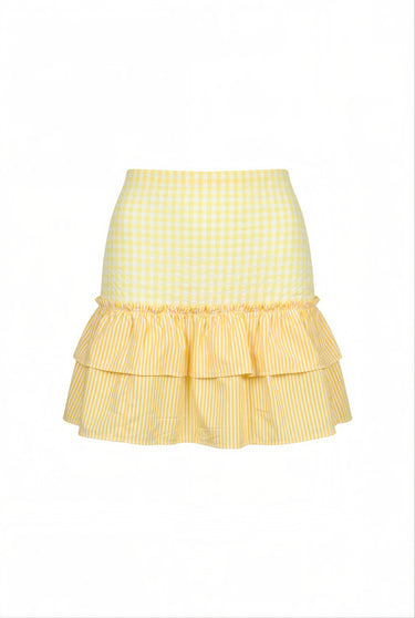 Gogo Cinch Back Mini Skirt | Cotton Yarn Dye