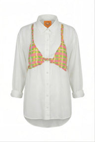 Business Casual Button Down | Embroidered Cotton Voile