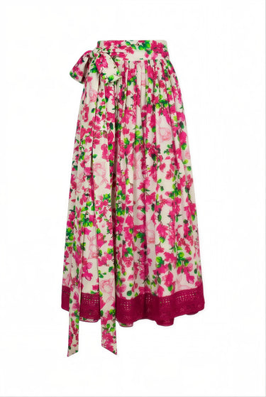 Atlantic Midi Ball Skirt | Seersucker