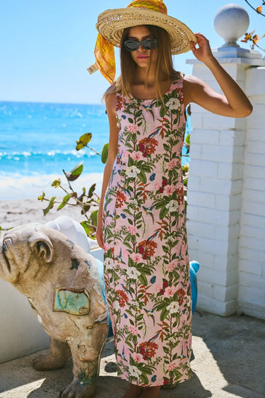 Palmo Midi Dress | Silk Dupioni Coniglio Palm Beach