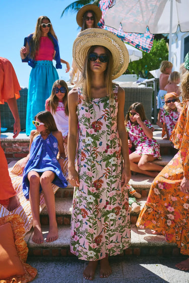 Palmo Midi Dress | Silk Dupioni Coniglio Palm Beach