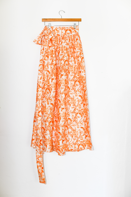 Atlantic Maxi Ball Skirt | Silk Dupioni