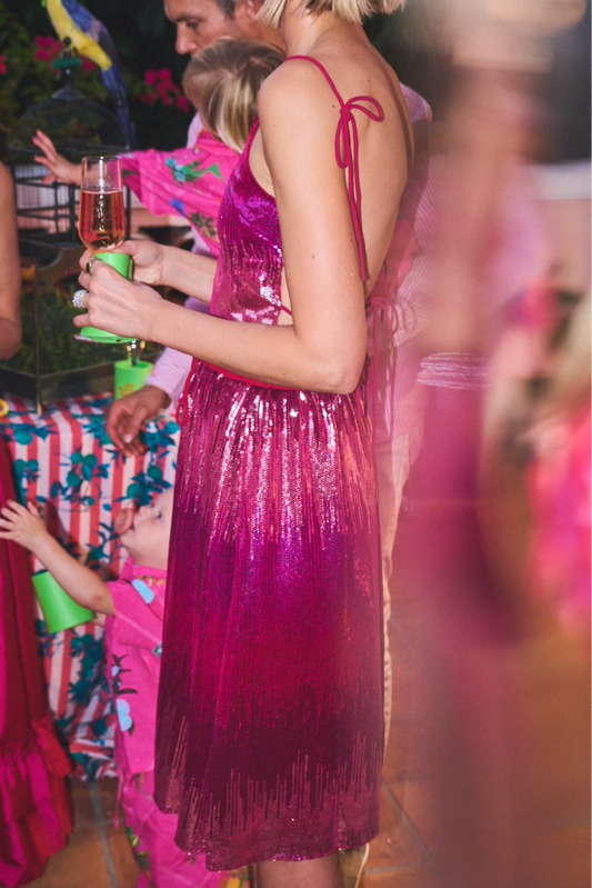 Convertible Skirt + Strapless Mini Dress |  Sequin