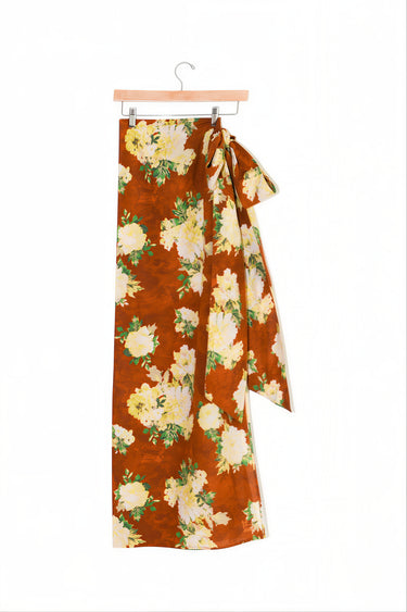 Midi Wrap Skirt | Cotton Linen