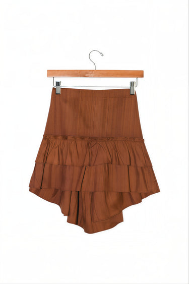 Cinch Back Mini Skirt | Silk Dupioni