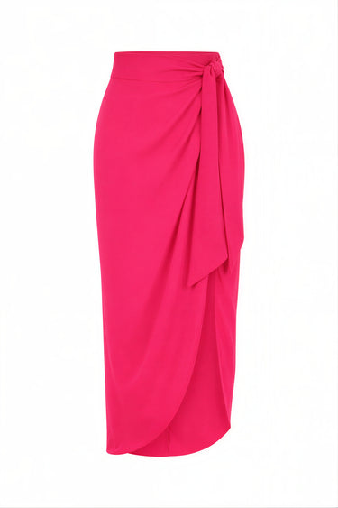 Sloane Wrap Around Slit Midi Skirt | Silk CDC