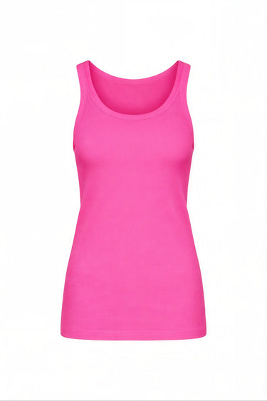Scoop Neck Tank | Ribbed Cotton Coniglio Palm Beach