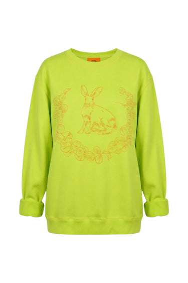 Embroidered Bunny Pullover | Cotton Terry