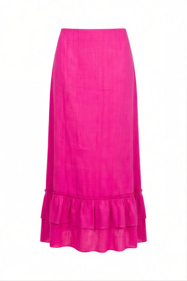 Gogo Cinch Back Midi Skirt | Silk Dupioni