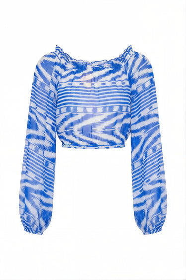 Long Sleeve Laurie Crop Top | Cotton Gauze Coniglio Palm Beach