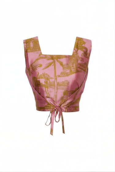 Two Panel Wrap Top | Silk Dupioni