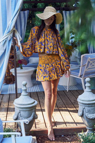 Smocked Mini Skirt | Swiss Dot