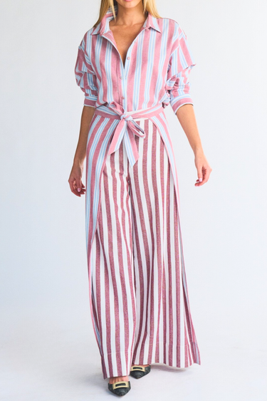 Two Panel Wrap Pant | Yarn Dye Cotton