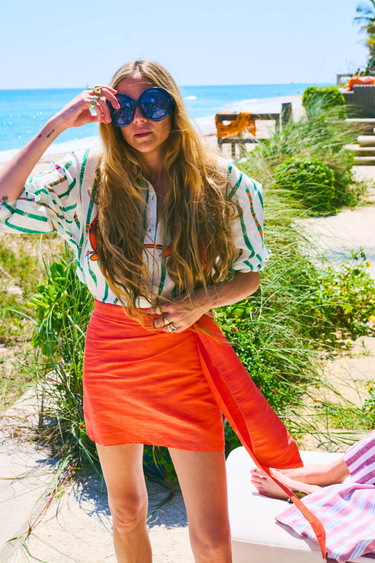 Lulu Mini Wrap Skirt | Silk Dupioni