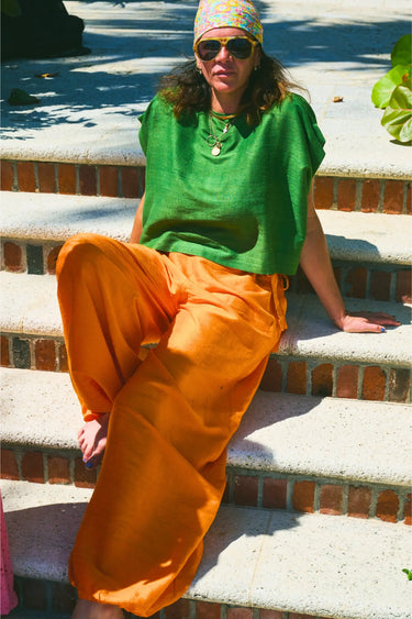 Bubble Pant | Silk Dupioni Coniglio Palm Beach