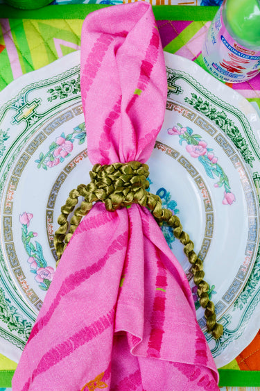 Dinner Napkin | Lane Lines Pink Float